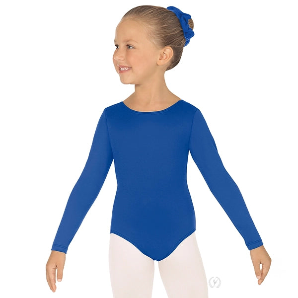 Eurotard 44265C Girls Microfiber Long Sleeve Leotard