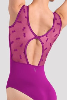 Bloch L50012 Amelia Floral Flocked Mesh Tank Leotard