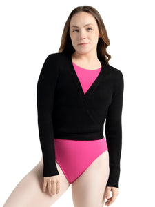 Capezio 11381W Ribbed Knit Wrap Sweater