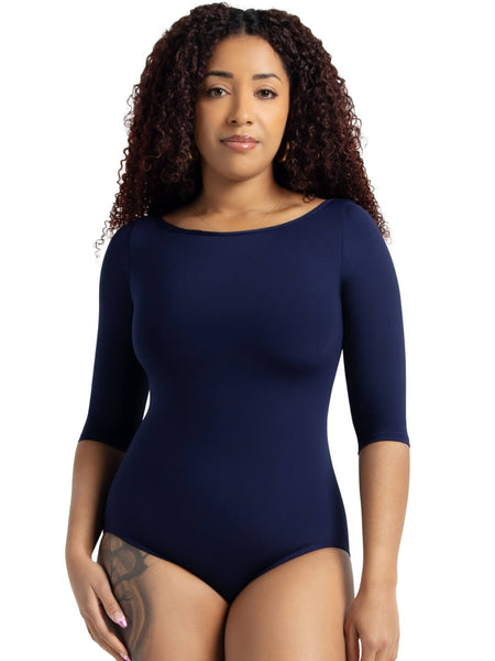 Capezio TB243W Boatneck 3/4 Sleeve Leotard