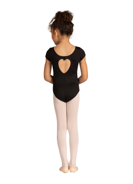 DanzNmotion 24127C Heart Back Short Sleeve Leotard