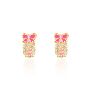 Girl Nation Crystal Ballet Shoe Stud Earrings