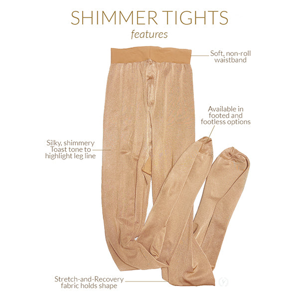 Eurotard 211 Footed Shimmer Toast Tights