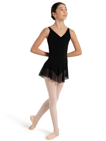 Capezio 12170C Black Mesh Skirt