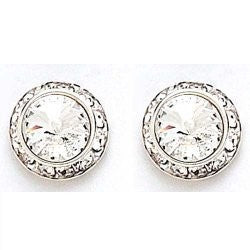 Rhinestone Jewelry Button Competition Performance Earrings