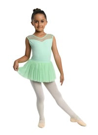 DanzNMotion 23201C Mesh Dot Dress