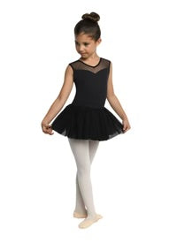 DanzNMotion 23201C Mesh Dot Dress