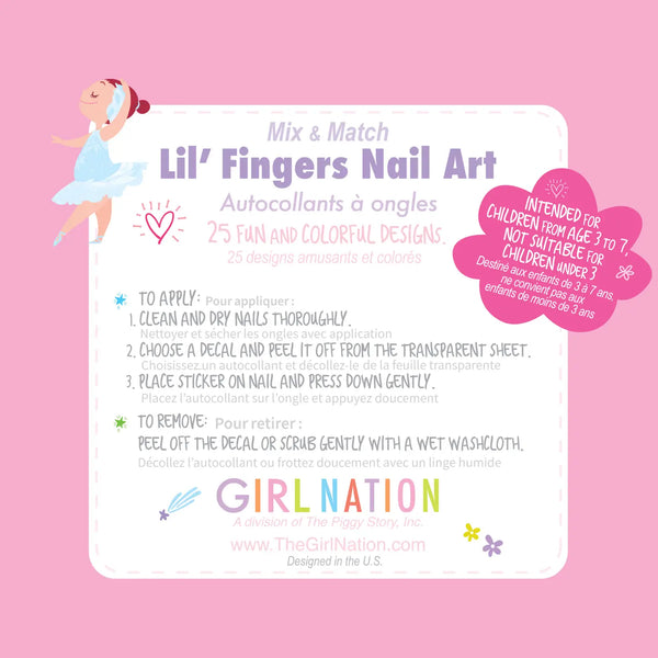Girl Nation Ballet Bracelet and Nail Sticker Girly Gift Pack