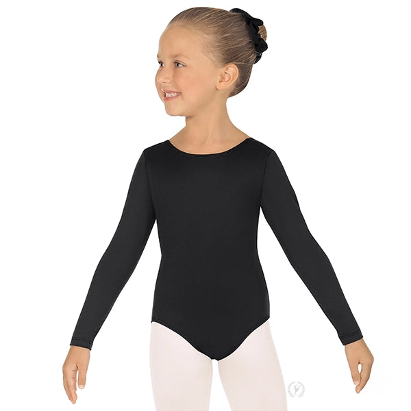 Eurotard 44265C Girls Microfiber Long Sleeve Leotard