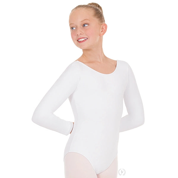 Eurotard 44265C Girls Microfiber Long Sleeve Leotard