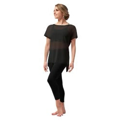 Bloch Z4182 Round Neckline Mesh T-Shirt