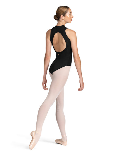 Mirella M3114LM Zip Front Open Back Leotard