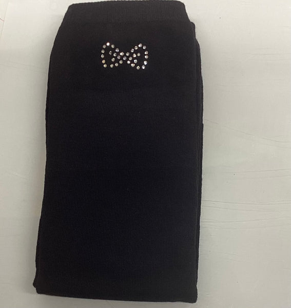 Basic Moves 141C Legwarmers with Rhinestone Bow