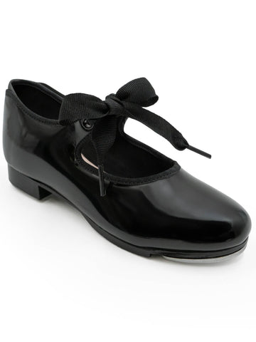 Capezio 356C Child Black Patent Shuffle Tap Shoe