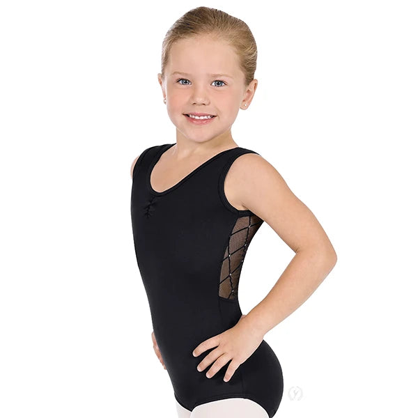 Eurotard 45870C Girls Diamond Mesh Back Tank Leotard