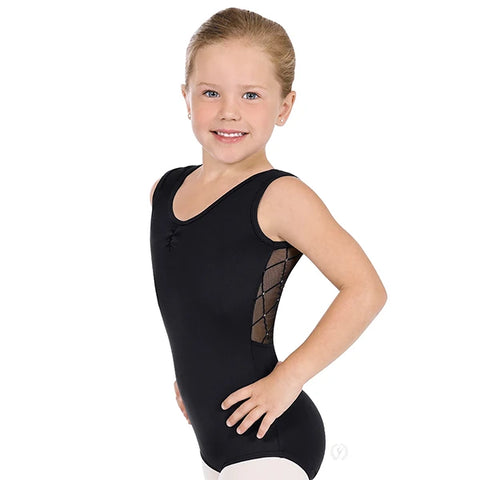 Eurotard 45870C Girls Diamond Mesh Back Tank Leotard