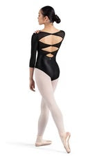 Mirella M1023LM V Neck 3/4 Sleeve Leotard