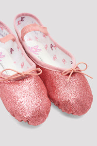 Bloch S0225GG Childrens Glitterdust Ballet Shoes PINK