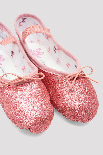 Bloch S0225GG Childrens Glitterdust Ballet Shoes PINK