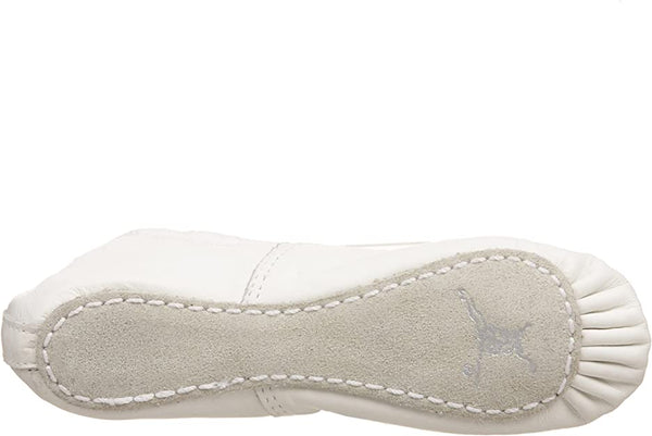 Children's Capezio Full Sole Leather Ballet Shoe - Teknik 200 - White