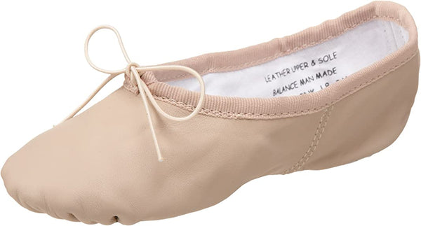 Capezio CG2002 Leather Split-Sole Ballet Shoe - Rose Quartz/Tan