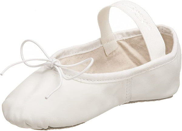 Children's Capezio Full Sole Leather Ballet Shoe - Teknik 200 - White