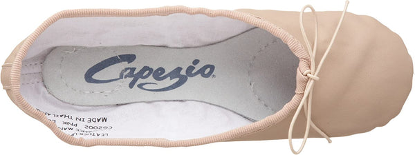 Capezio CG2002 Leather Split-Sole Ballet Shoe - Rose Quartz/Tan