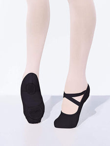 Capezio 2037W Stretch Canvas Split-Sole Hanami Adult BLACK Ballet Shoe