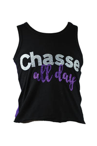 Children's Mesh Back Tank Top - "Chasse all day"