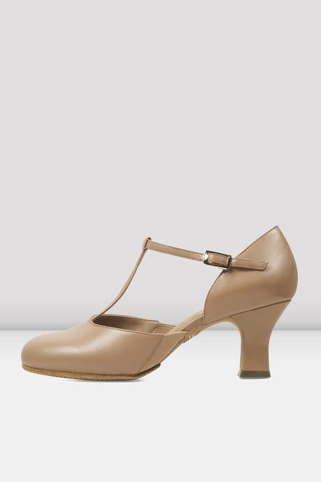 Bloch S0390L Splitflex T-Strap leather character shoe.