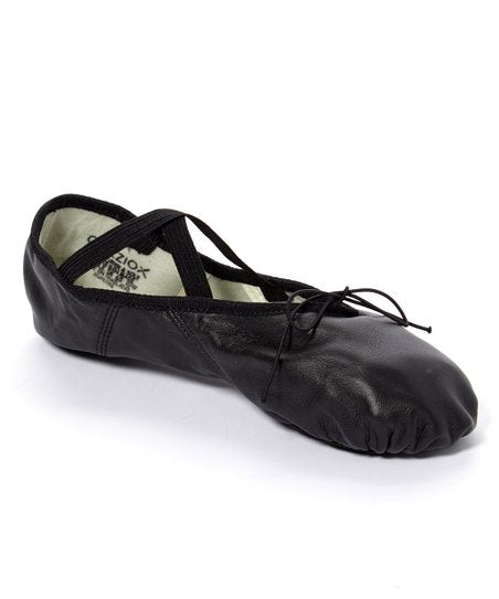 Capezio 2027 Leather Juliet Split-Sole Ballet Shoe - Black